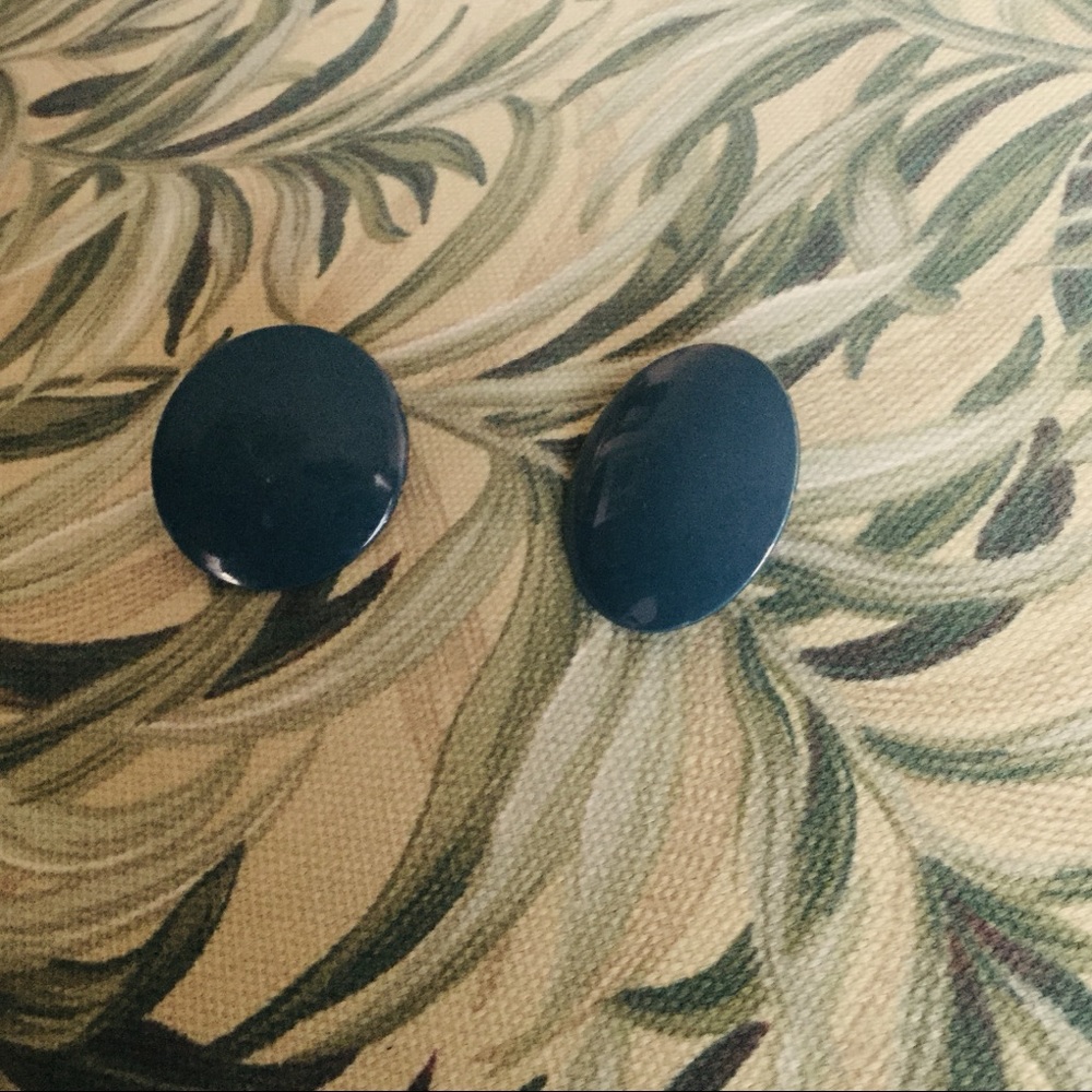 Teal Button Earrings < FREEBIE